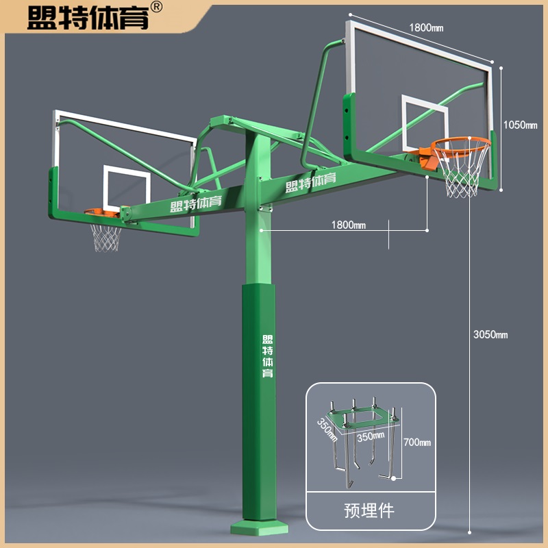 固定式地埋方管篮球架-Z6.COM-尊龙集团官网